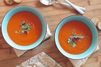  cream soup in bowls