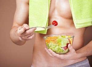 Diet for muscle mass - basic nutrition principles 2 Healthy vegetable salad