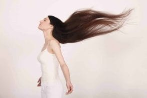  woman with long flowing hair