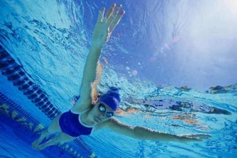  swimming in a pool