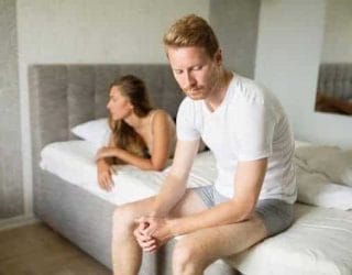 Erofertil - eliminates all male erectile dysfunction 2 man sits on the bed