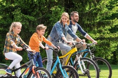  Family on bikes