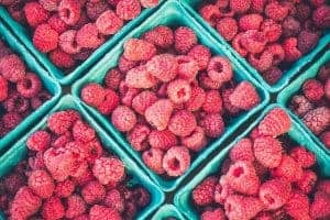  raspberries in baskets
