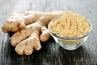  Ginger root raw and powdered