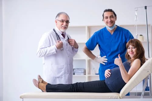  pregnant woman at the doctor