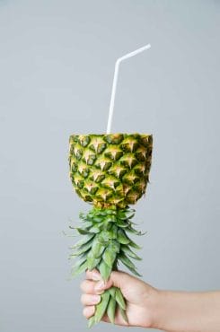  Pineapple with a straw