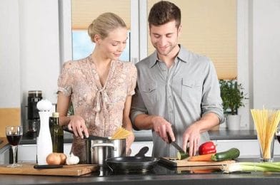  man and woman in the kitchen